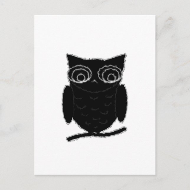 Cartão Postal Inkblot Owl (Frente)