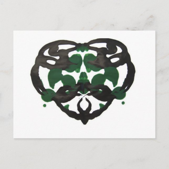 Cartão Postal Inkblot Verde Celta (Frente)