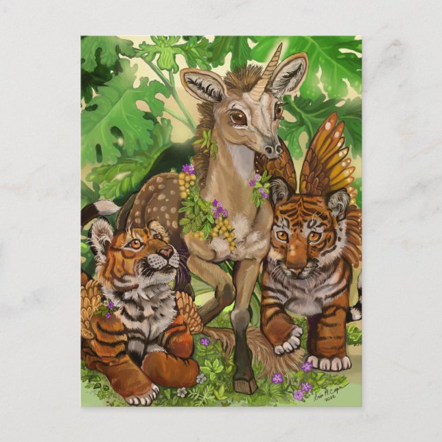 Cartão Postal "Innocência do novo unicórnio" (Frente)