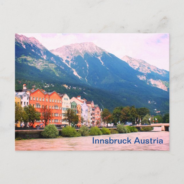 Cartão Postal Innsbruck Áustria (Frente)
