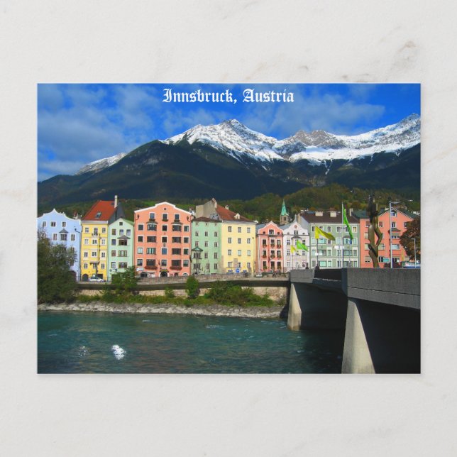 Cartão Postal Innsbruck Áustria (Frente)
