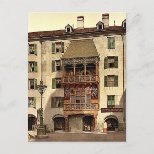Cartão Postal Innsbruck, o Ouro Porch, Tyrol, Áustria-Hungria