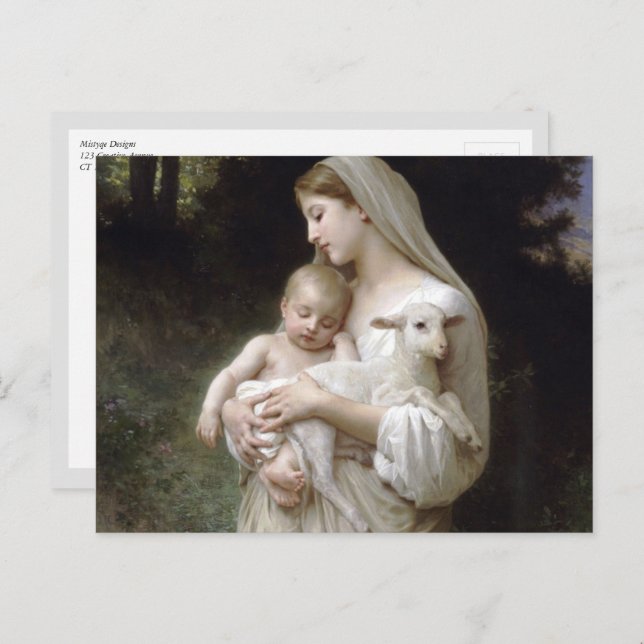 Cartão Postal Inocência, William-Adolphe Bouguereau (Frente/Verso)