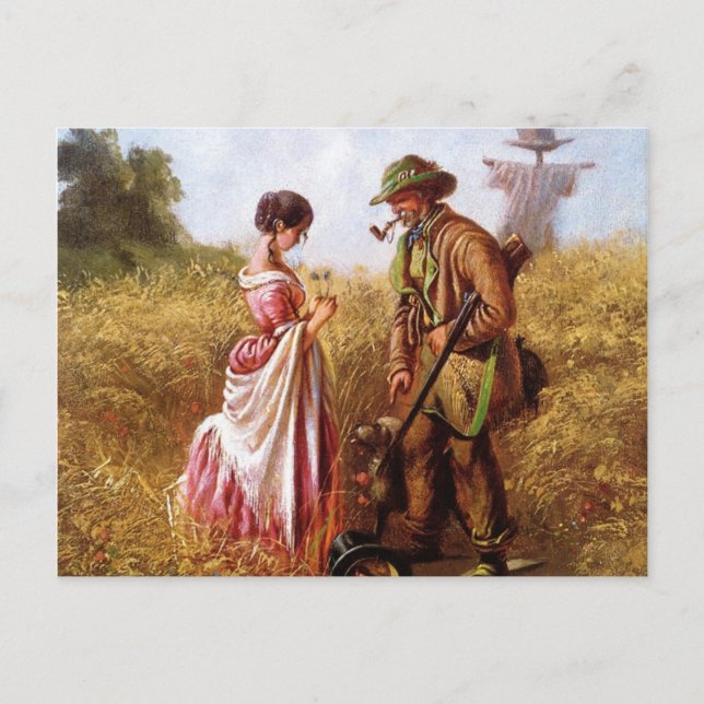 Cartão Postal Inquérito Vintage-Motivo Embaraçoso (Frente)