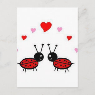 Cartão Postal Inseto de amor
