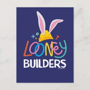 Cartão Postal INSETOS BUNNY BUILDERS™  Logotipo empilhado do dur