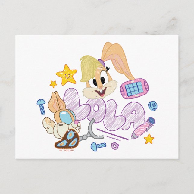 Cartão Postal INSETOS BUNNY BUILDERS™| Lola Sketch Art (Frente)