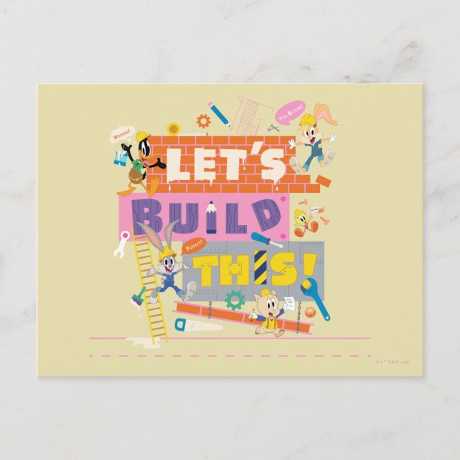 Cartão Postal INSETOS BUNNY BUILDERS™| Site de trabalho "Constru (Frente)