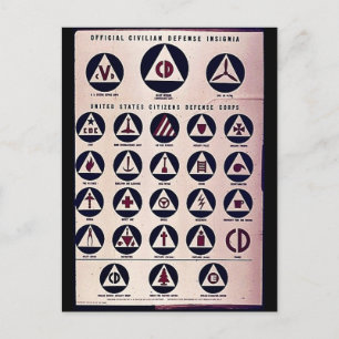 Cartão Postal Insígnia de Defesa Civil Oficial