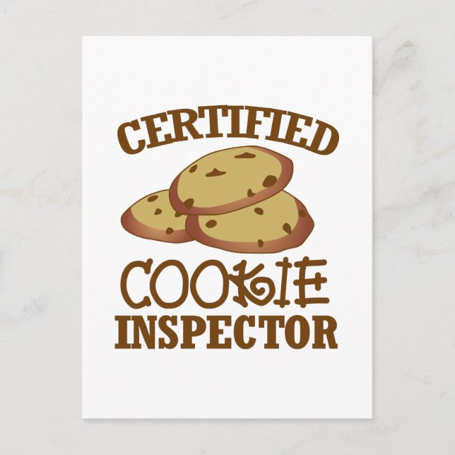 Cartão Postal Inspetor de Cookie Certificado (Frente)