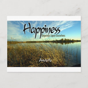 Cartão Postal Inspiração — Aristóteles e Felicidade