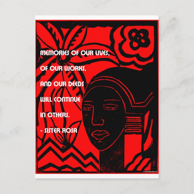 Cartão Postal Inspiração da irmã Rosa (Frente)
