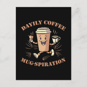 Cartão Postal Inspiração Diária de Caneca de Café