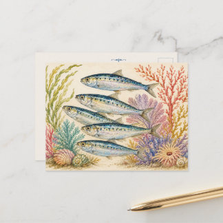 Cartão Postal Inspirado em Aquarela do Oceano - 5