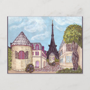 Cartão postal inspirado na Torre Eiffel de Paris