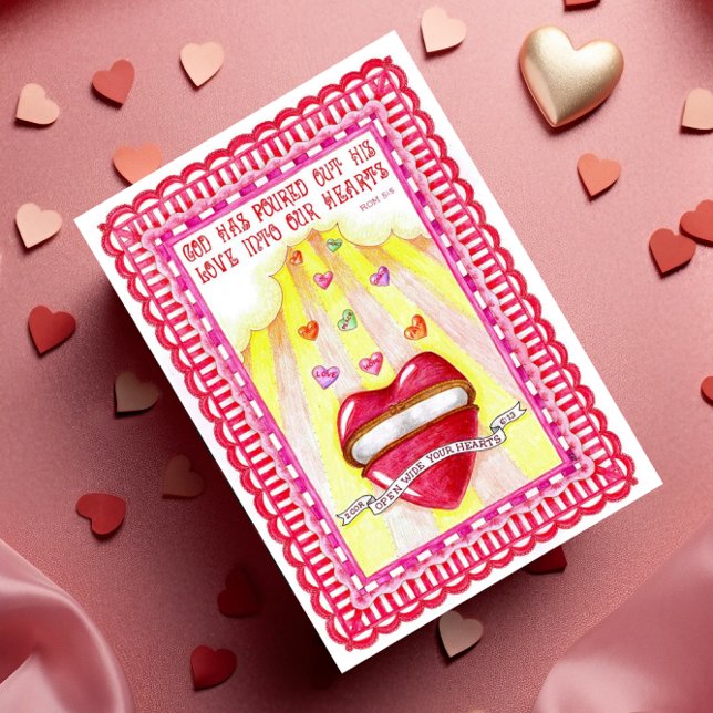 Cartão Postal Inspirador Coração Aberto (Criador carregado)