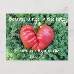 Cartão postal inspirador de coração