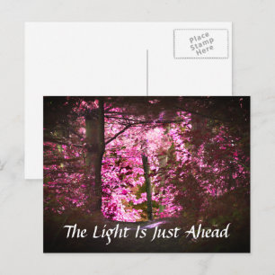 Cartão Postal Inspirador Luz Logo à Frente