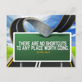 Cartão postal inspirador sem atalhos