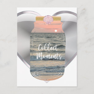 Cartão Postal Inspirational Life Collect Moments Jar