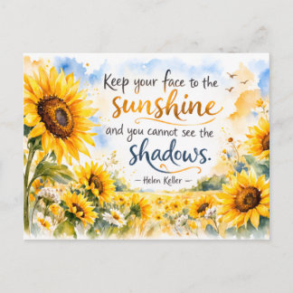 Cartão Postal Inspirational Sunflowers – Watercolor Sunflower