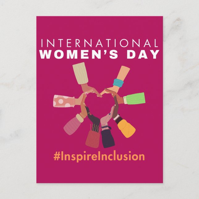 Cartão Postal Inspire Inclusion International Women Day (Frente)