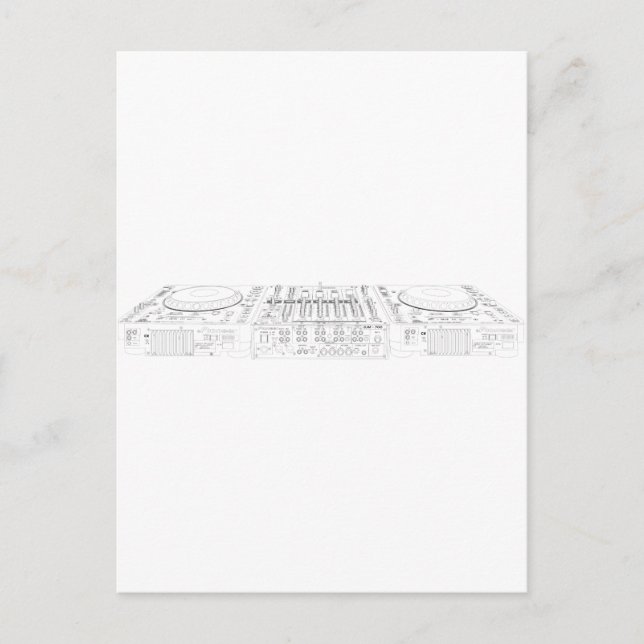 Cartão Postal Instalação do Pioneer CDJ-1000 - DJ Djing Disk Joc (Frente)