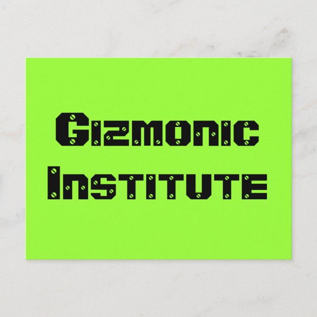 Cartão Postal Instituto Gizmonic (Frente)