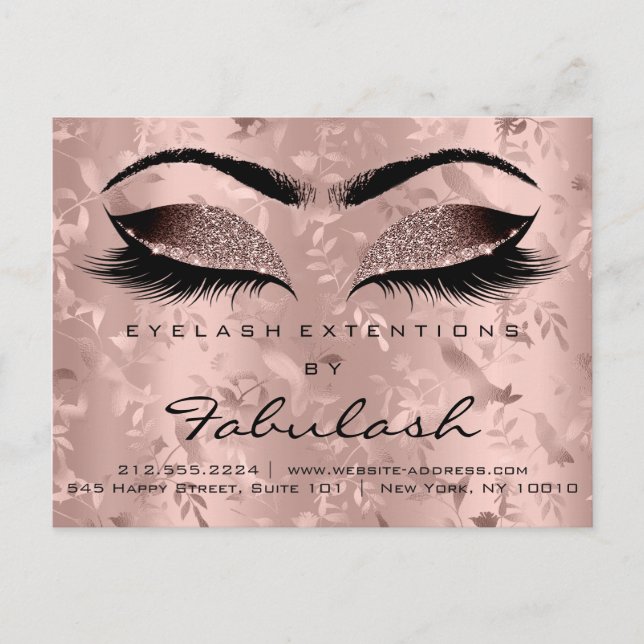 Cartão Postal Instruções de Cuidados Apertam Aves de Rosa de Ext (Frente)