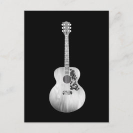 Cartão Postal Instrumento Musical do Violão Acústico de Arte Bra
