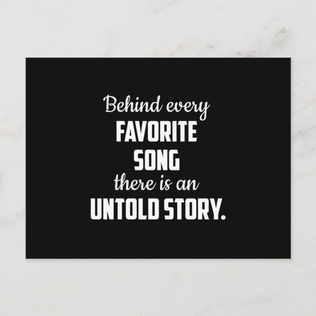 Cartão Postal Instrumento Musical Músico Som Presente Ideia (Frente)