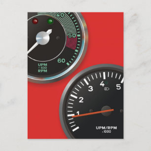 Cartão Postal Instrumentos de automóvel antigos / Indicadores de