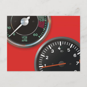 Cartão Postal Instrumentos de automóvel antigos / Indicadores de