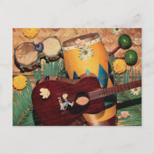 Cartão Postal instrumentos de música latina