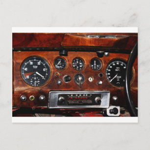 Cartão Postal Instrumentos e rádios carros vintage