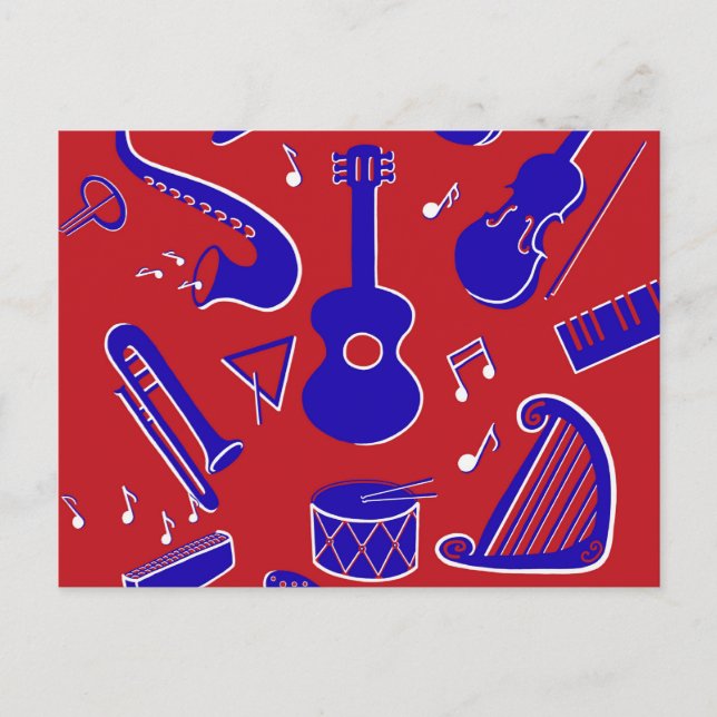 Cartão Postal Instrumentos Musicais (Frente)