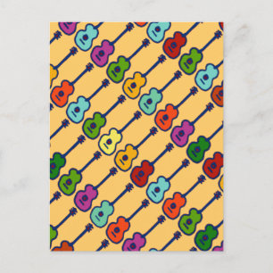 Cartão Postal instrumentos musicais coloridos