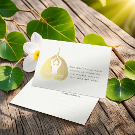 Cartão Postal Instrutor de Mediação do Yoga Studio cita Bodhi Le