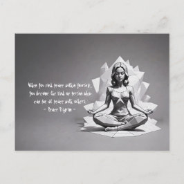 Cartão Postal Instrutor de Meditação de Yoga Reiki Master Low Po