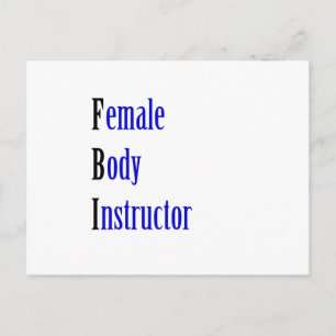Cartão Postal Instrutor do corpo feminino