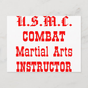 Cartão Postal Instrutor USMC Combat Martial Arts