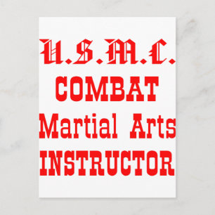Cartão Postal Instrutor USMC Combat Martial Arts