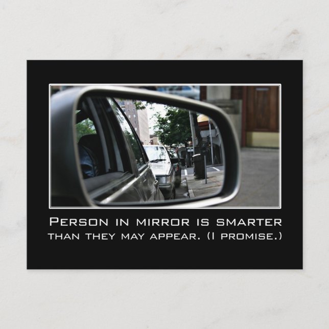 Cartão Postal Inteligência: Sou muito mais inteligente do que pa (Frente)