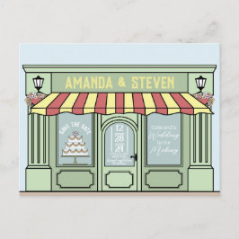 Cartão Postal Inteligente, fofo, tema de café salve a data desig