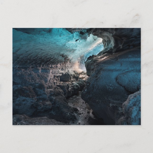 Cartão Postal Interior da Caverna de Gelo Cénica (Frente)