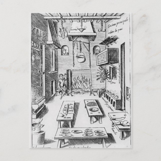 Cartão Postal Interior da cozinha (Frente)