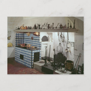 Cartão Postal Interior da cozinha do hotel de Cabris