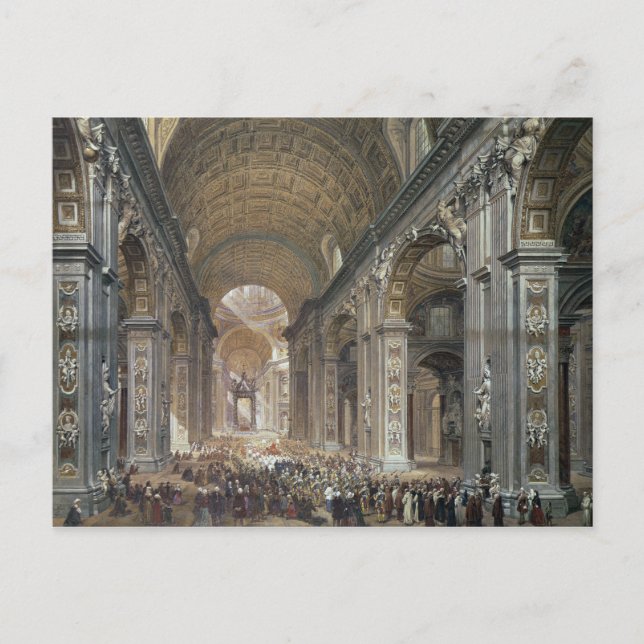 Cartão Postal Interior da Rua. Peter's, Roma, 1867 (Frente)
