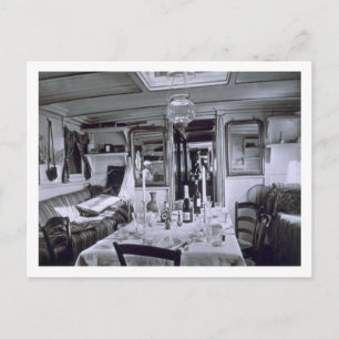 Cartão Postal Interior de um Barco Nilo (foto b&w)