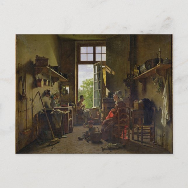 Cartão Postal Interior de uma cozinha, 1815 (Frente)